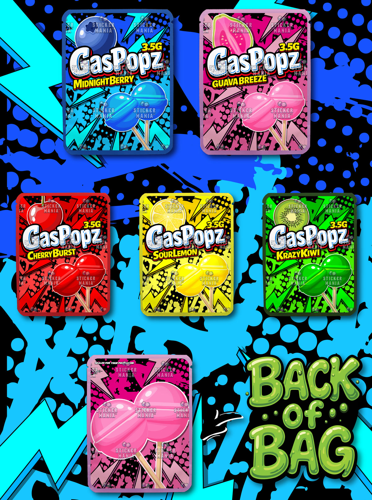 Gas Popz | 3.5G Sticker Bags