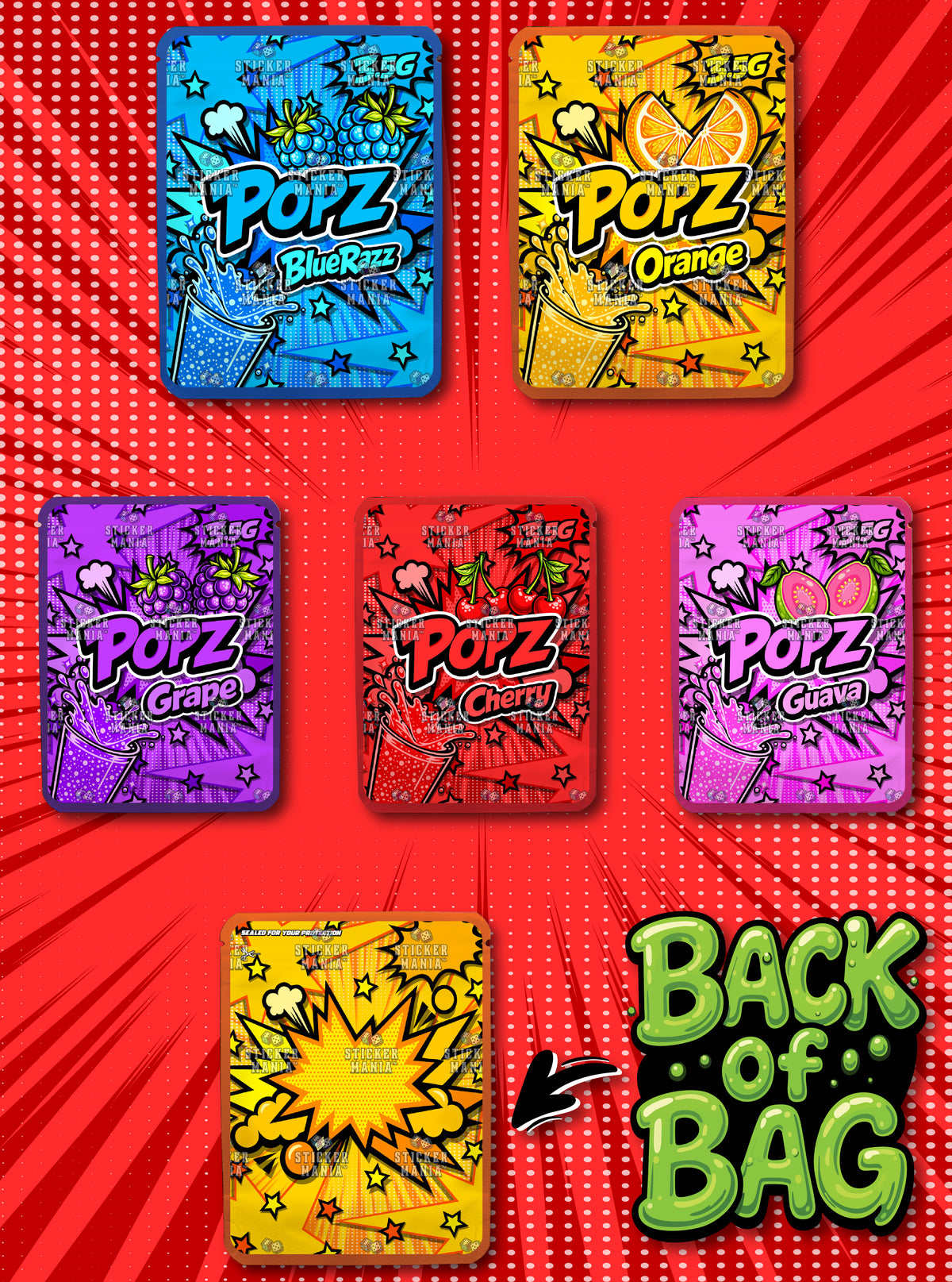 Popz | 3.5G Sticker Bags