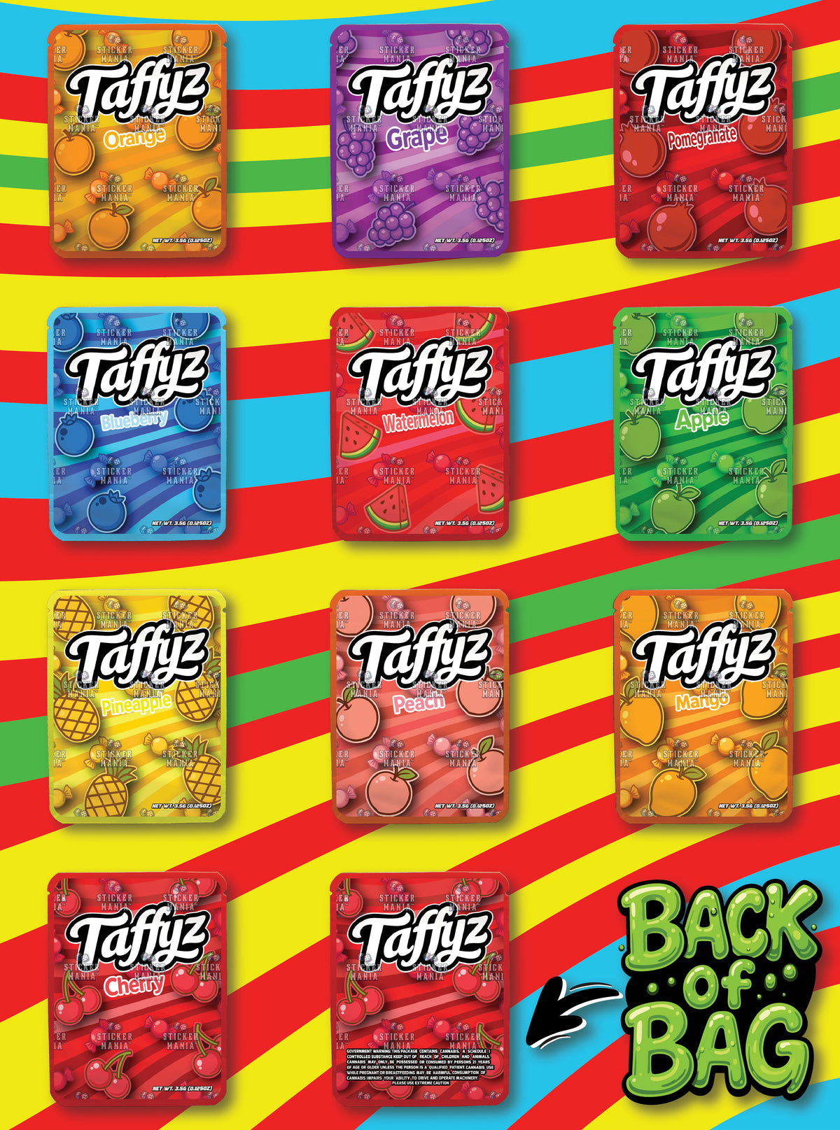 Taffyz | 3.5G Sticker Bags