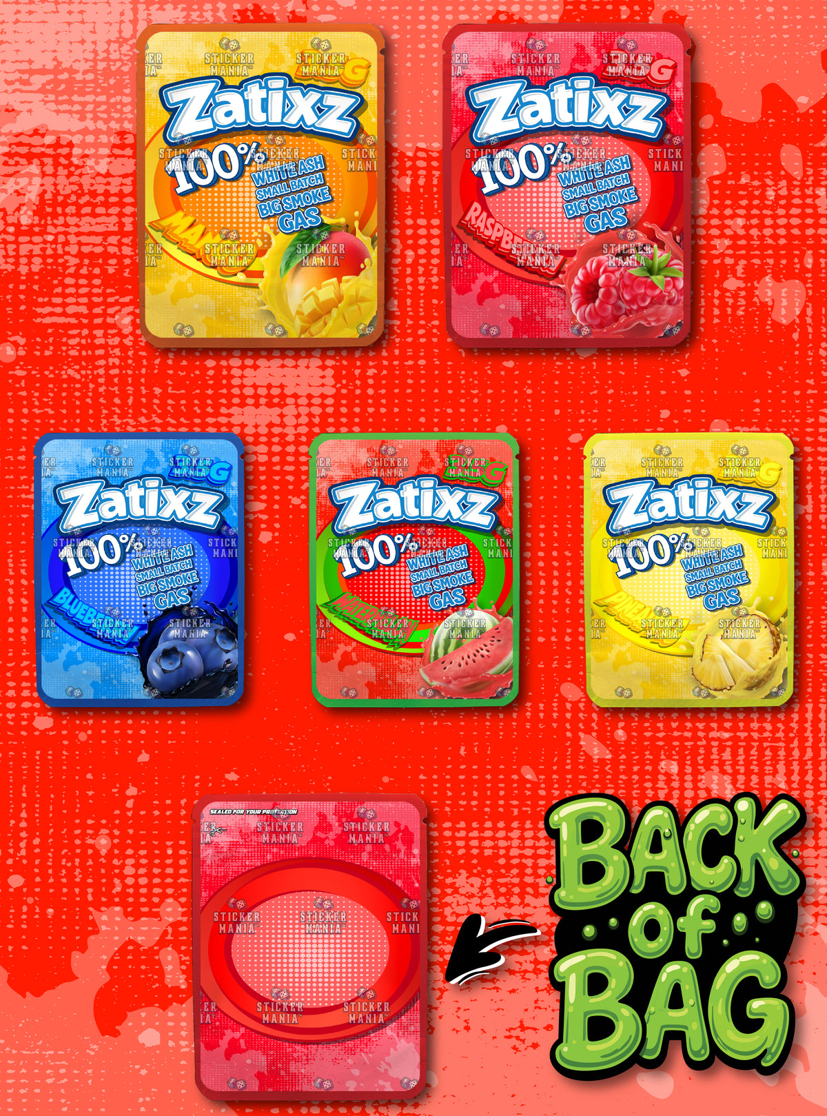 Zatixz | 3.5G Sticker Bags