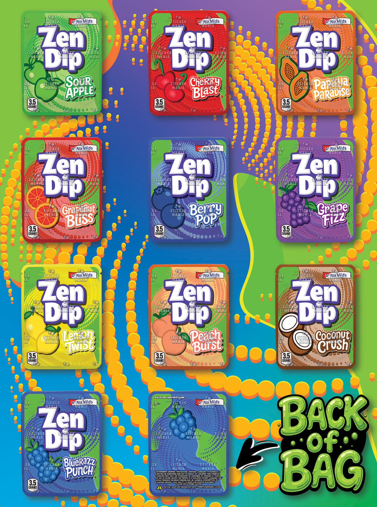 Zen Dip | 3.5G Sticker Bags