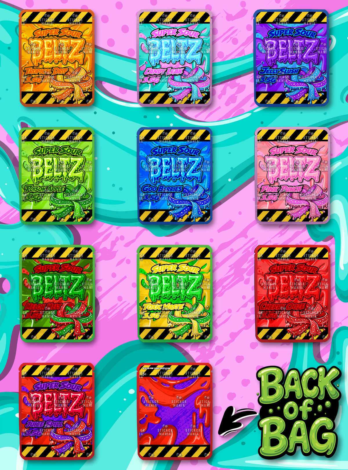 Beltz | 3.5G Sticker Bags