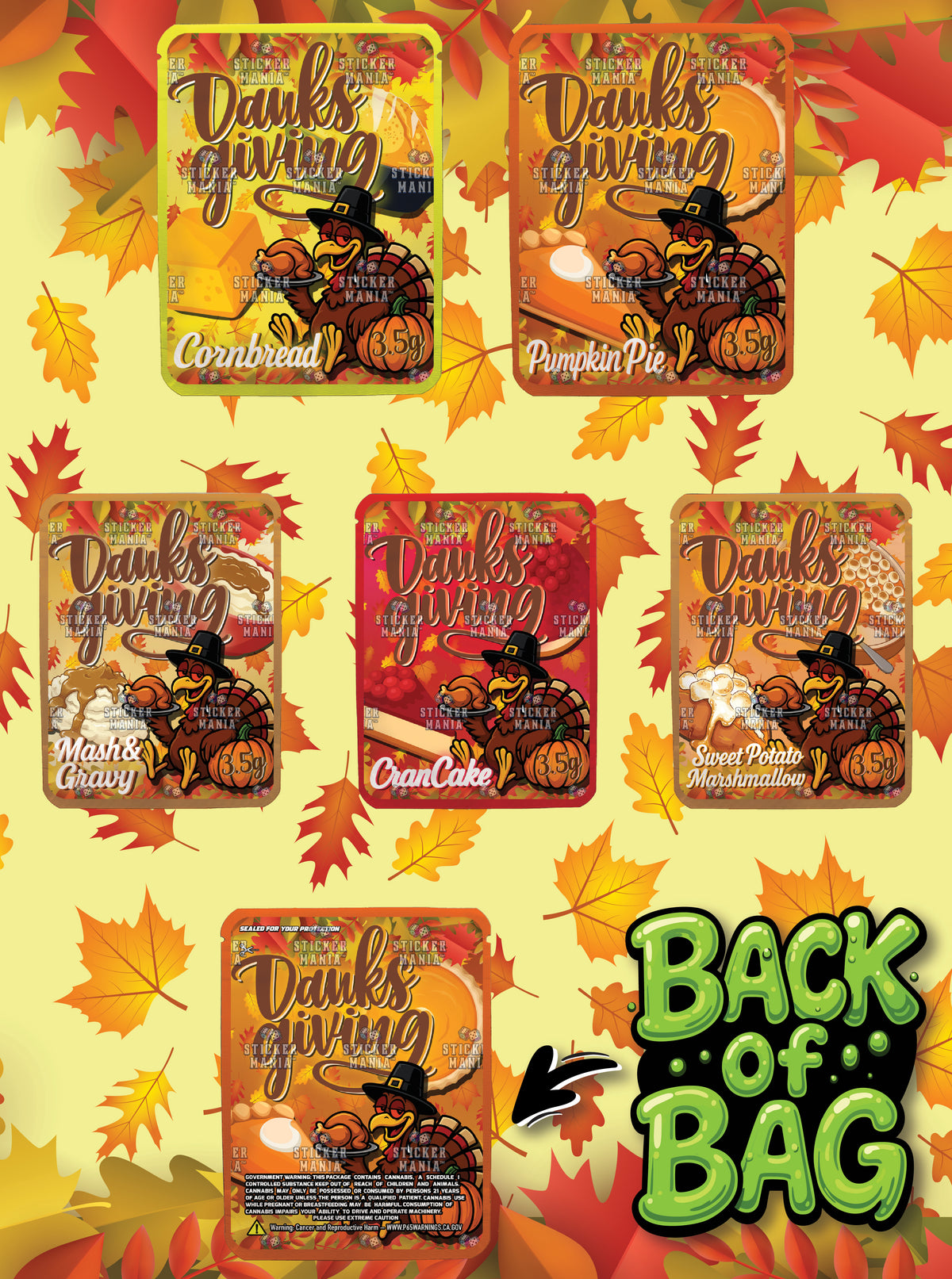 Danksgiving | 3.5G Sticker Bags