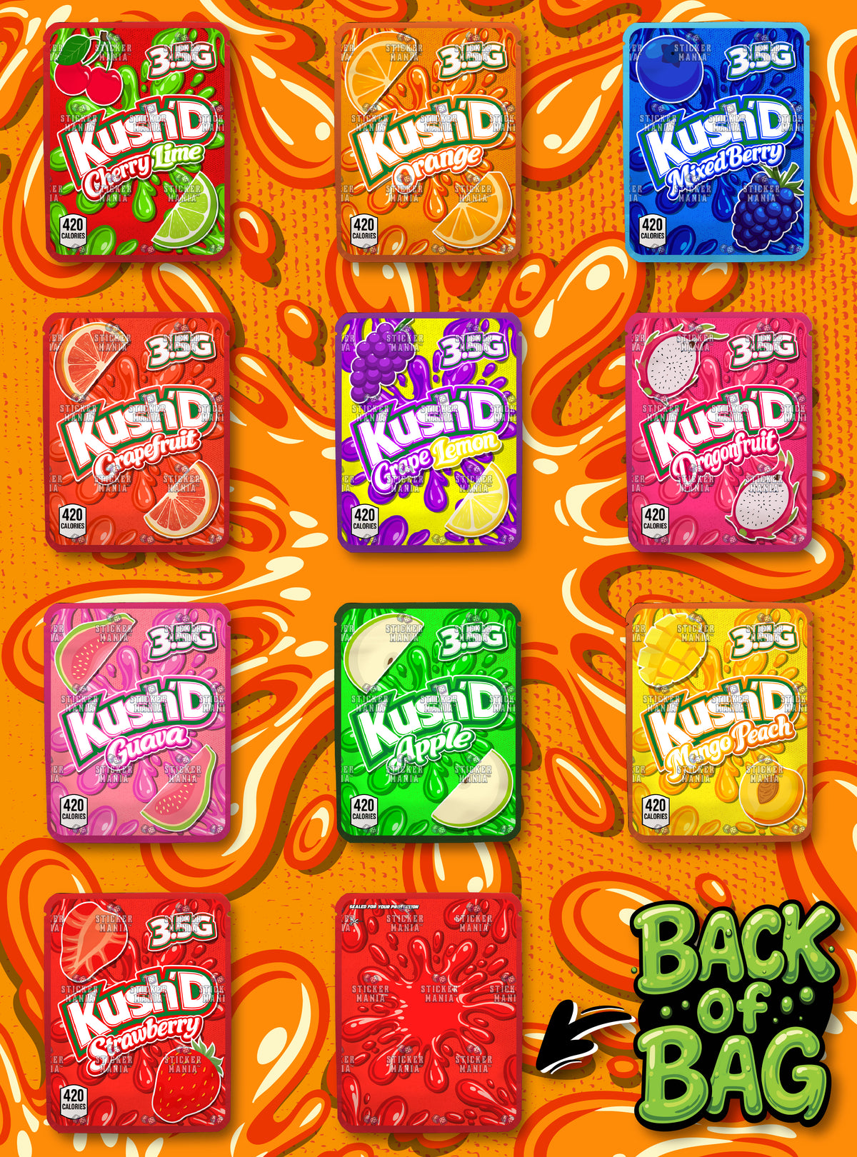 Kush'D | 3.5G Sticker Bags