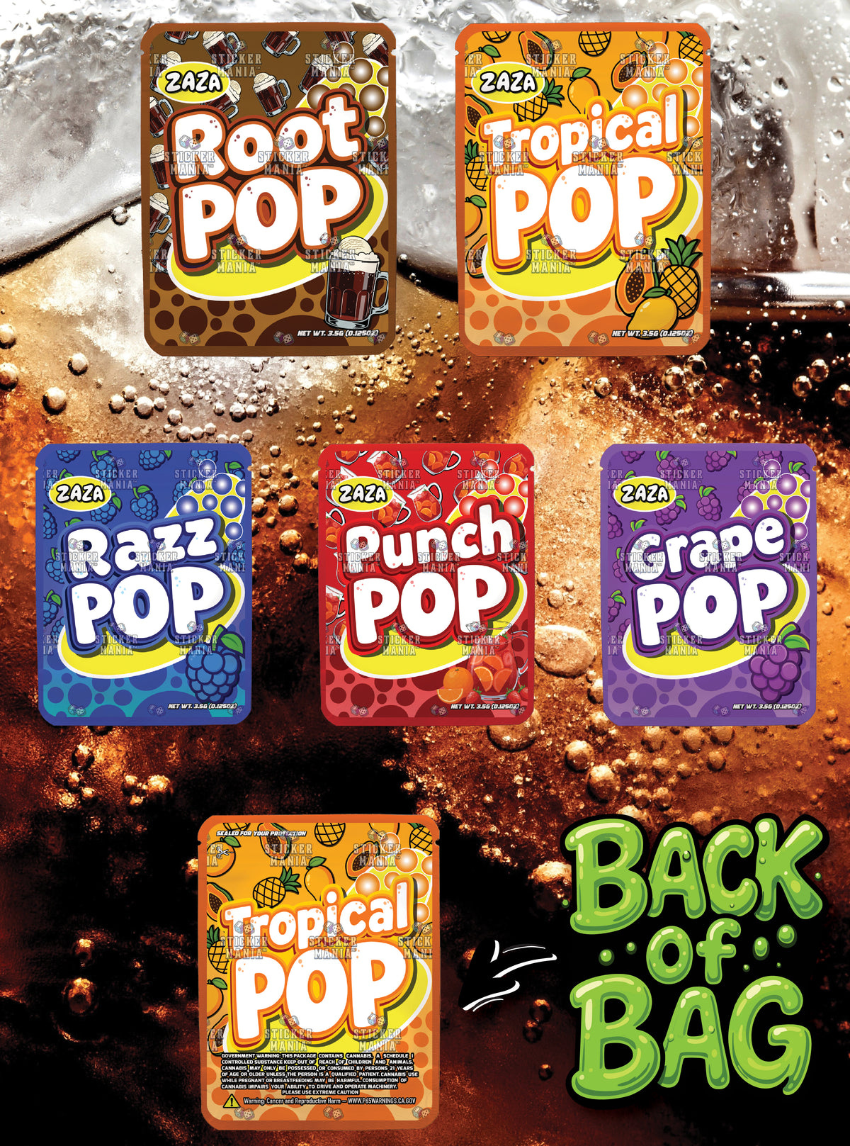 Pop | 3.5G Sticker Bags