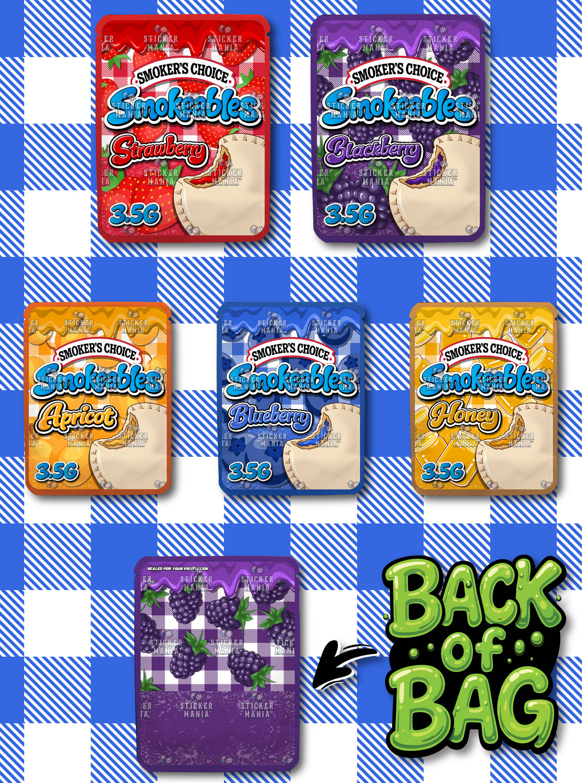 Smokeables | 3.5G Sticker Bags