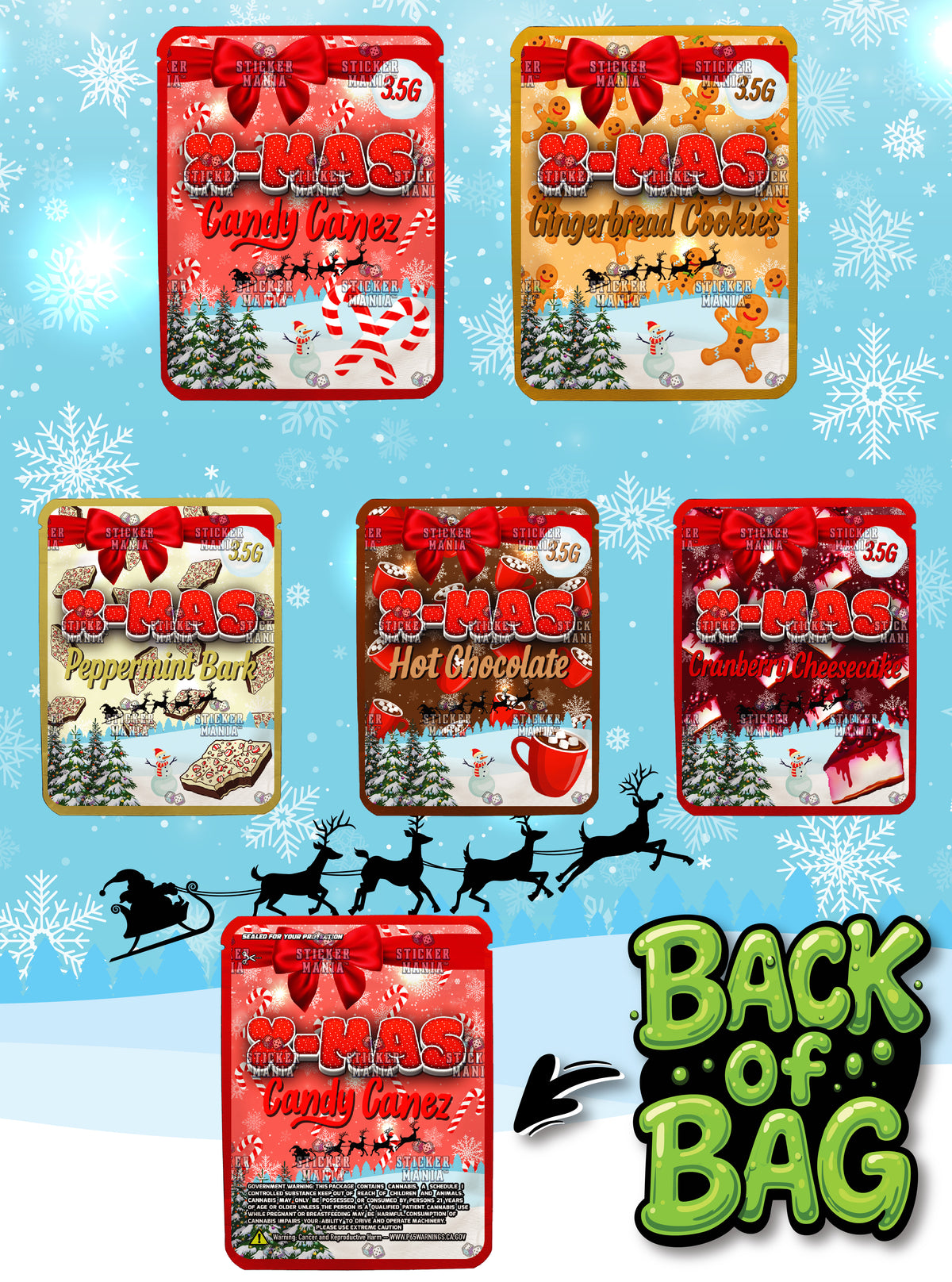 X-Mas | 3.5G Sticker Bags