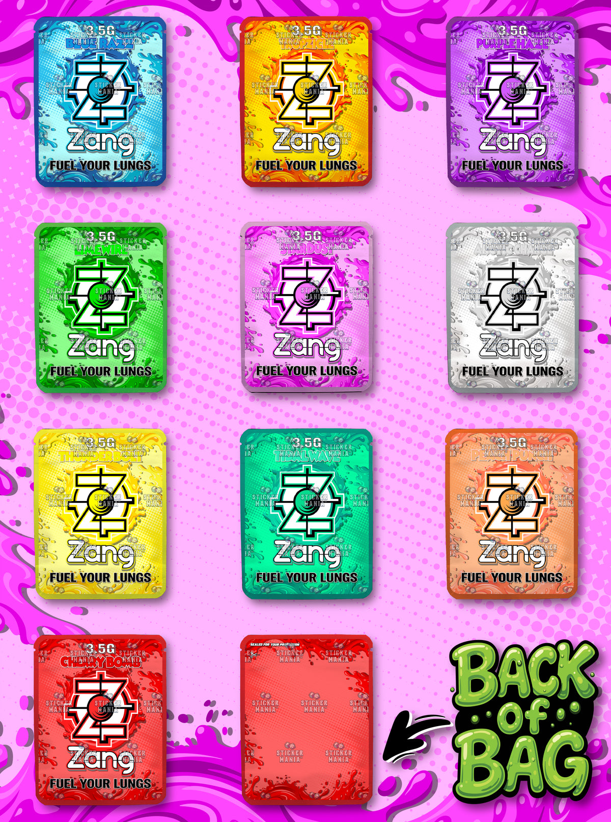 Zang | 3.5G Sticker Bags