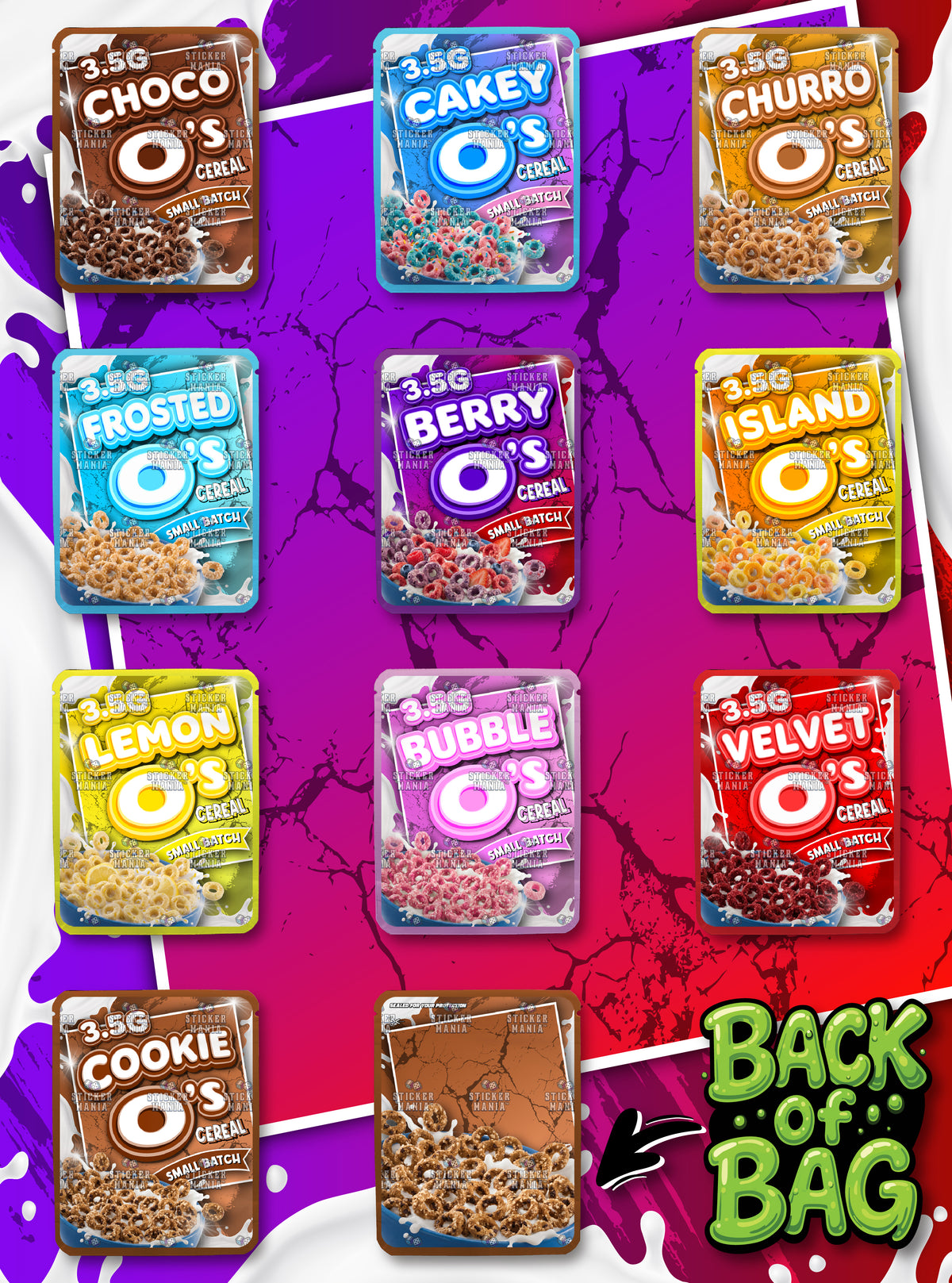 O's | 3.5G Sticker Bags