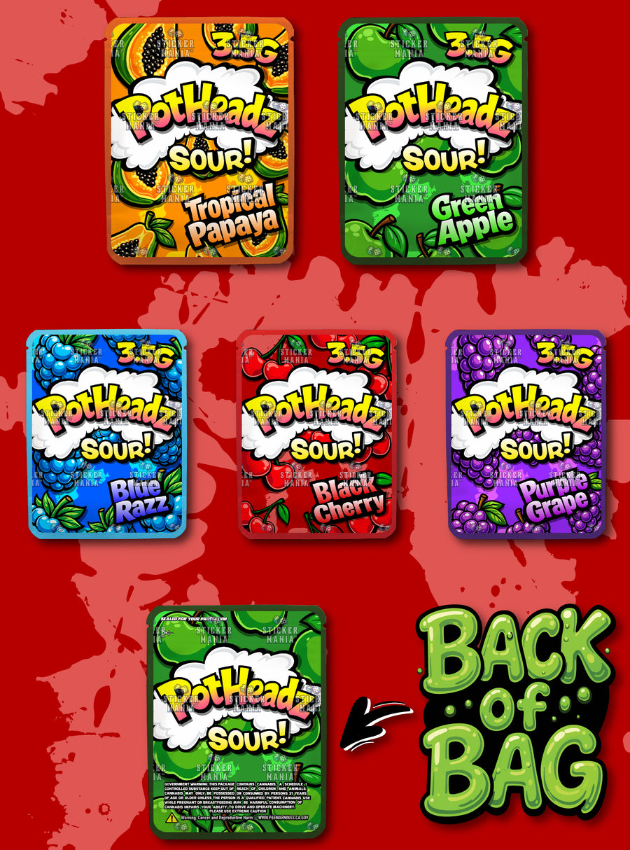 Pot Headz | 3.5G Sticker Bags