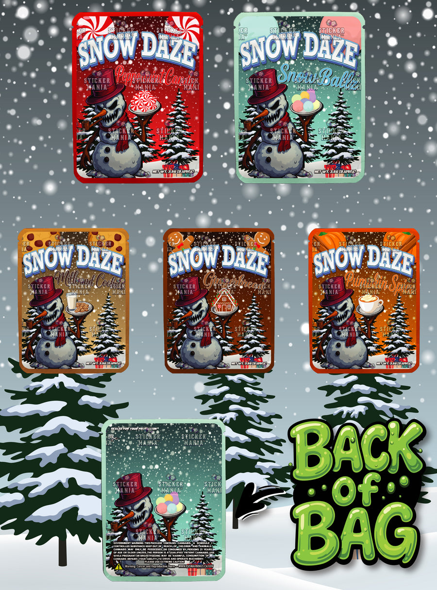 Snow Daze | 3.5G Sticker Bags