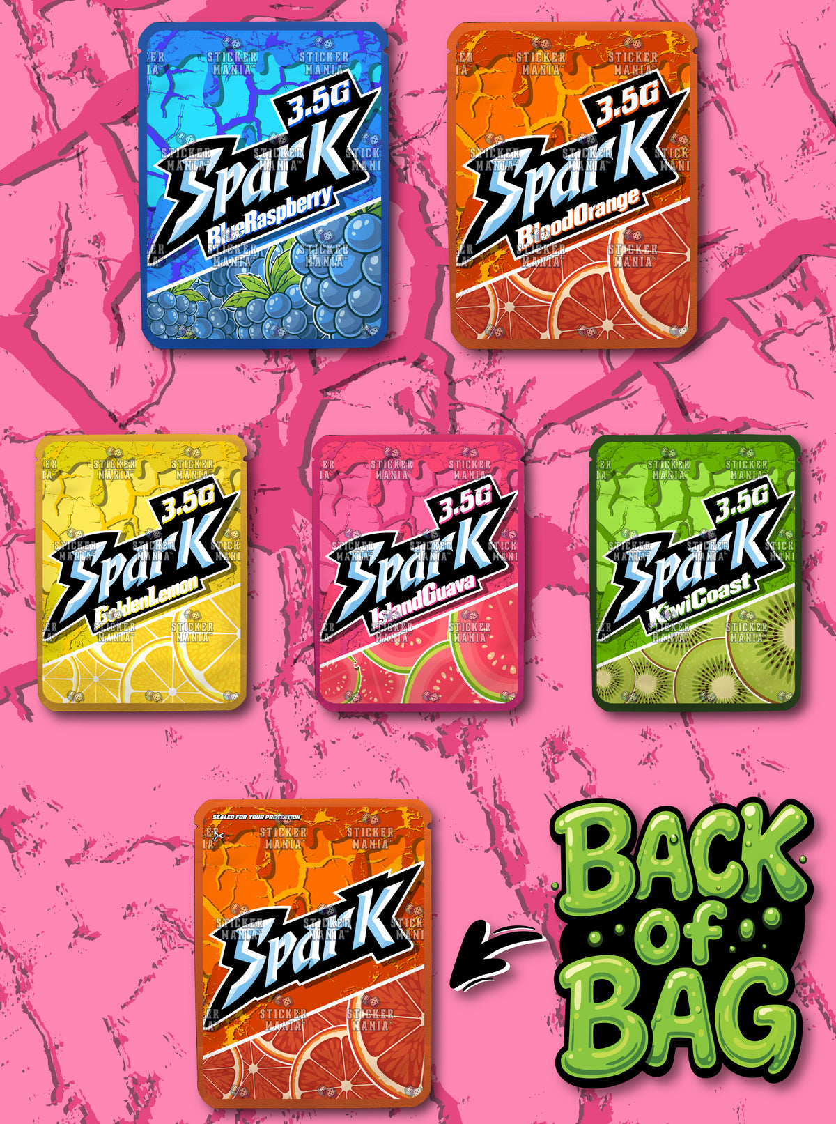 Spark | 3.5G Sticker Bags