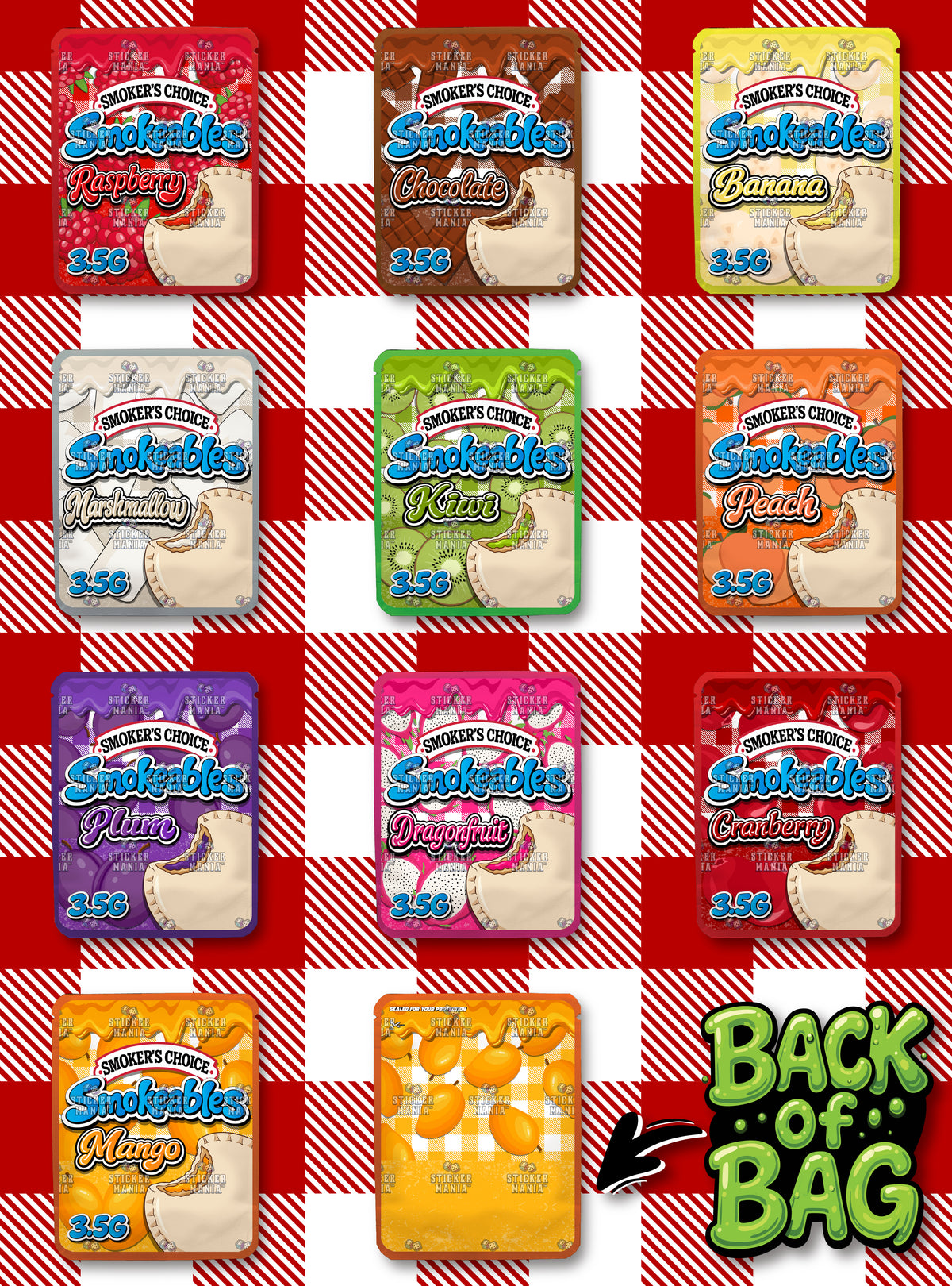Smokeables Reloaded | 3.5G Sticker Bags