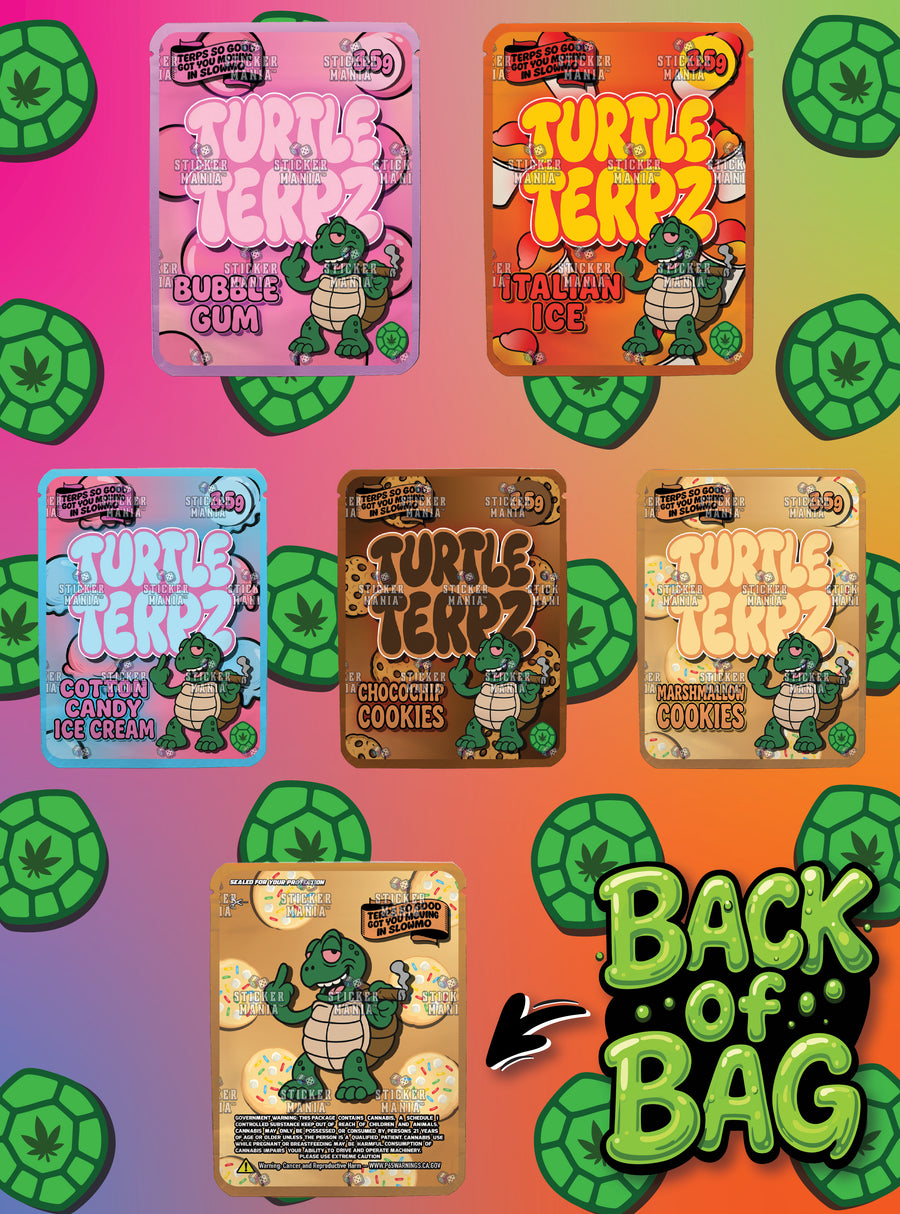 Turtle Terpz | 3.5G Sticker Bags