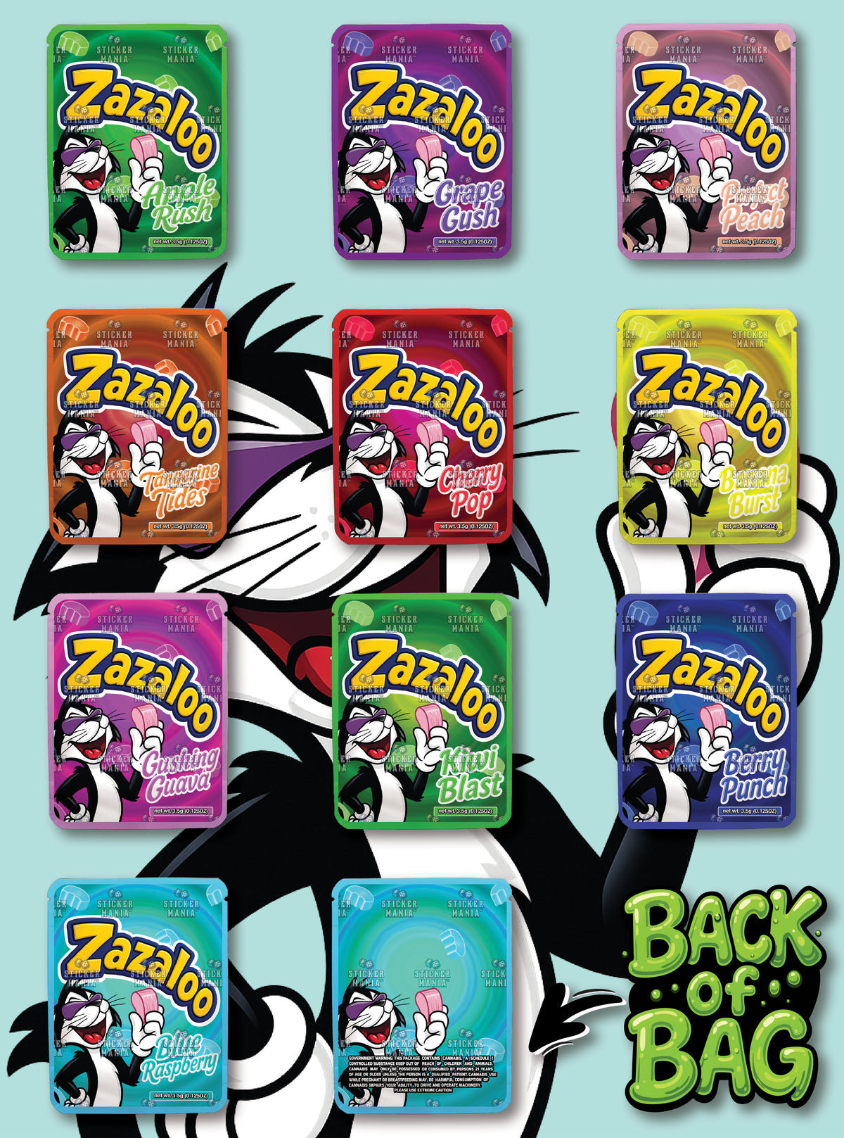 Zazaloo | 3.5G Sticker Bags