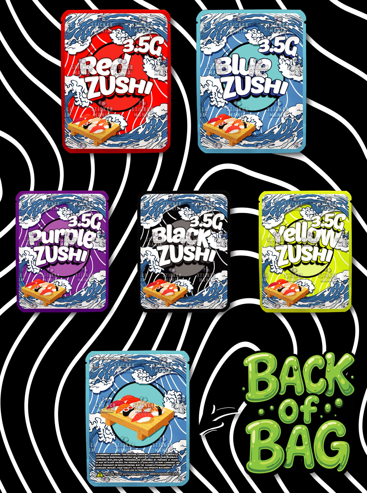 Zushi | 3.5G Sticker Bags