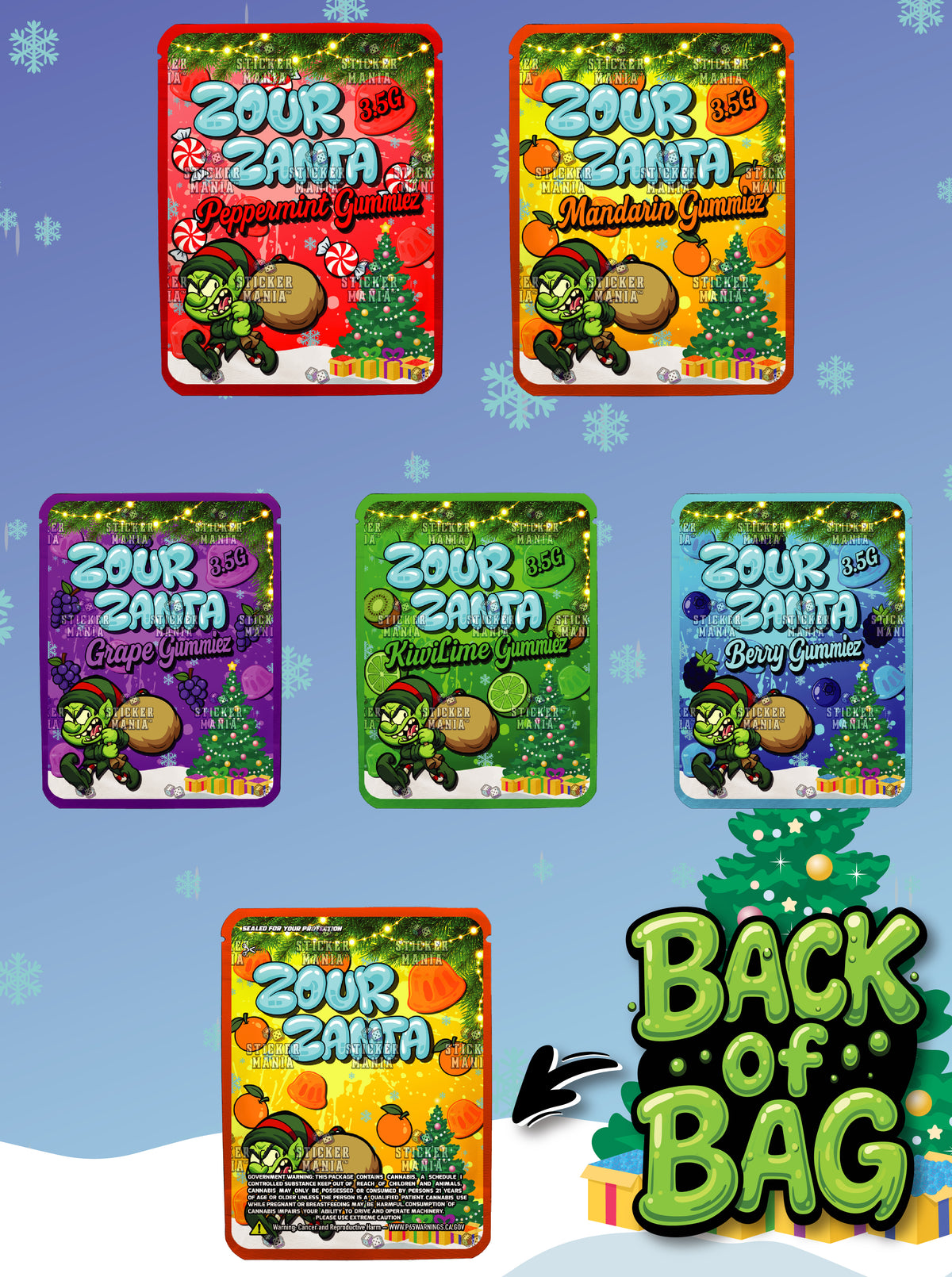 Zour Zanta | 3.5G Sticker Bags