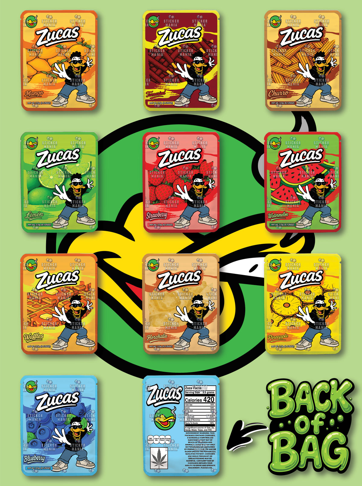 Zucas | 3.5G Sticker Bags