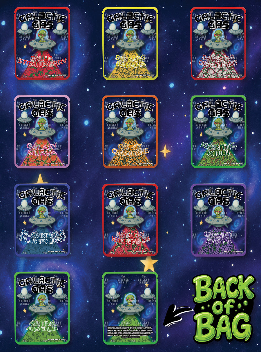 Galactic Gas | 3.5G Sticker Bags