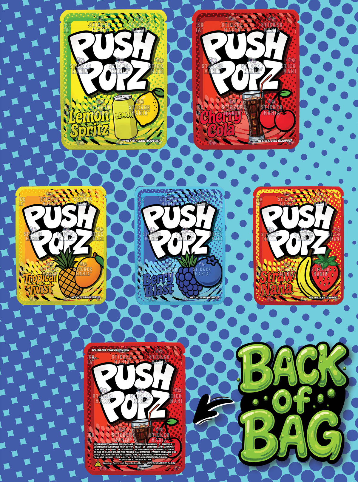 Push Popz | 3.5G Sticker Bags
