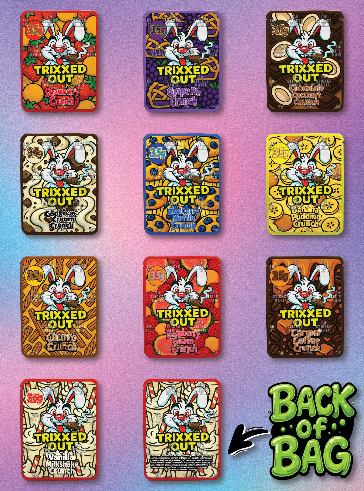 Trixxed Out | 3.5G Sticker Bags