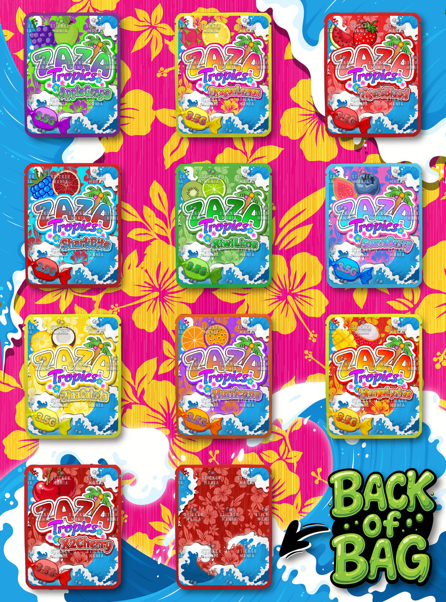 Zaza Tropics | 3.5G Sticker Bags