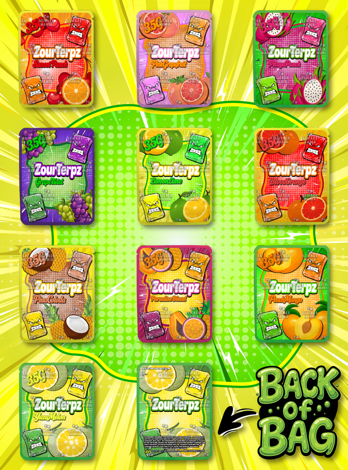 Zour Terpz | 3.5G Sticker Bags