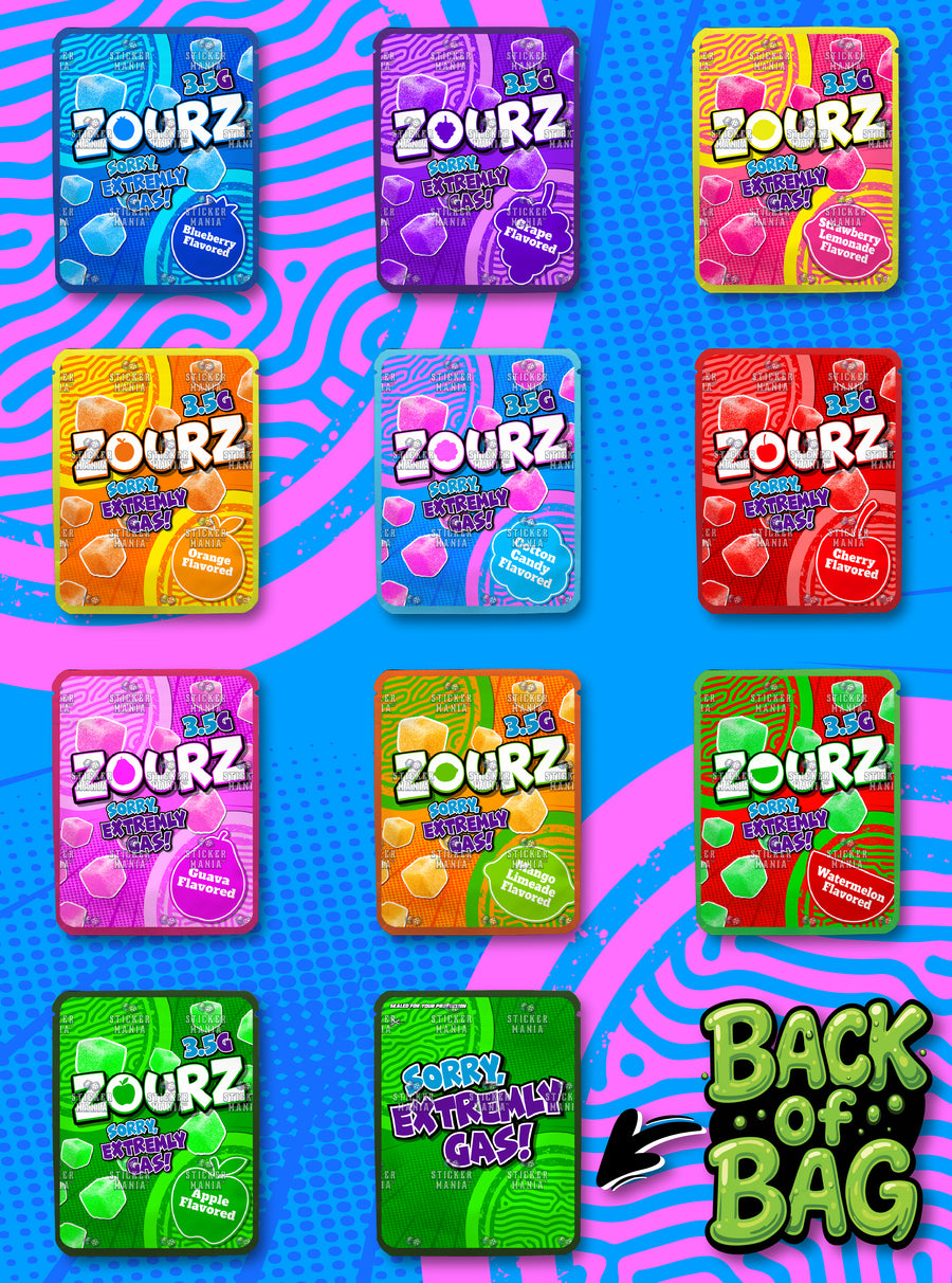 Zourz | 3.5G Sticker Bags